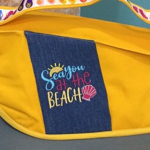 Yellow flip flop carrier